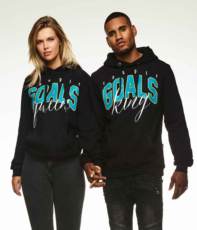 Sweat à capuche Couple Goals King & Queen 01