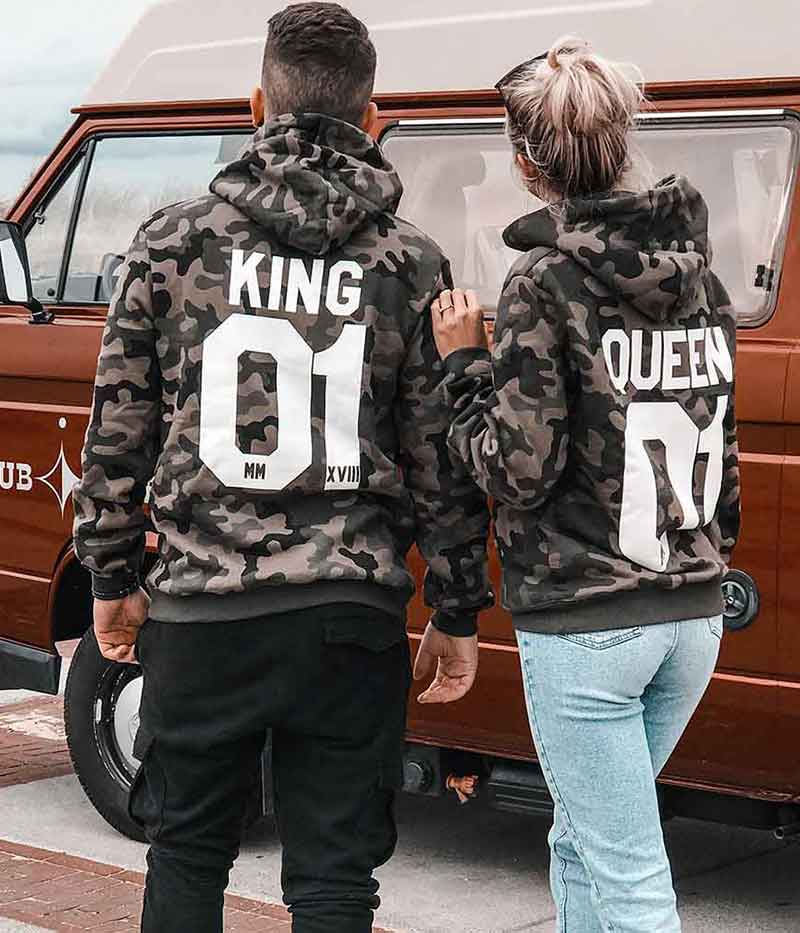 2er Set King Queen Hoodie Paket - Main Image