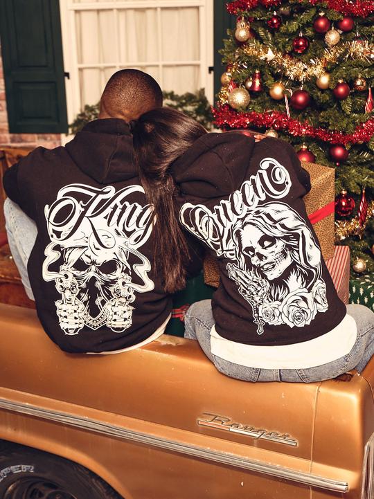 2er Set King Queen Tattoo Hoodie Paket - Main Image