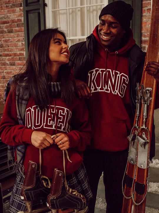 2er Set King & Queen Outline Hoodie Paket