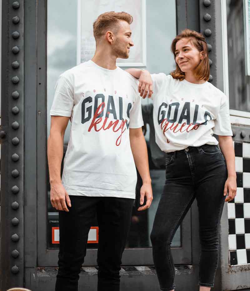 T-shirt Couplg Goals King & Queen