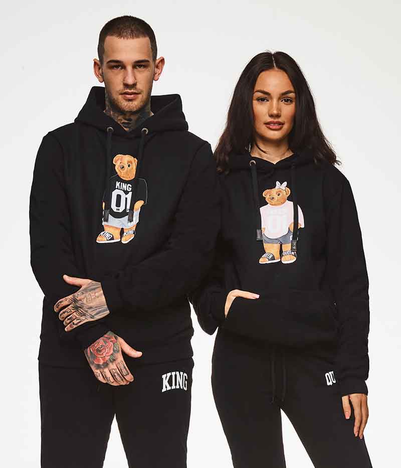 King Queen Hoodies Bären – Couple Goals - Main Image