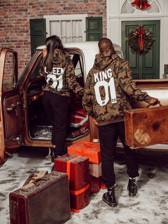 2er Set King Queen Hoodie Paket – Couple Goals - Main Image